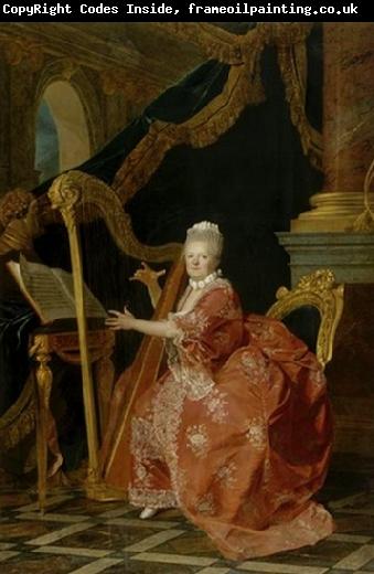 Etienne Aubry Victoire de France playing her harp